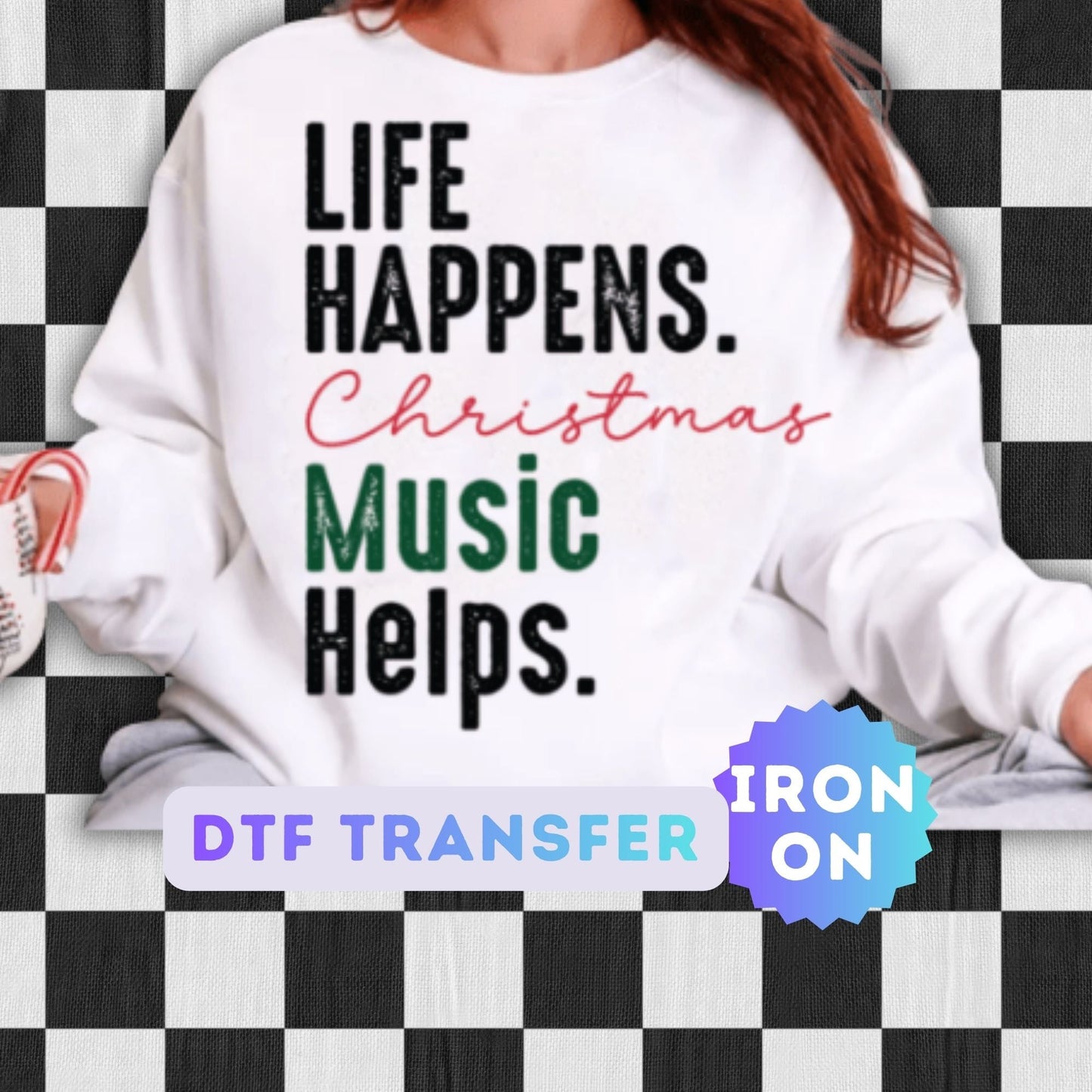 Christmas Music Helps DTF Transfer