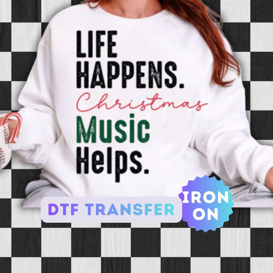 Christmas Music Helps DTF Transfer