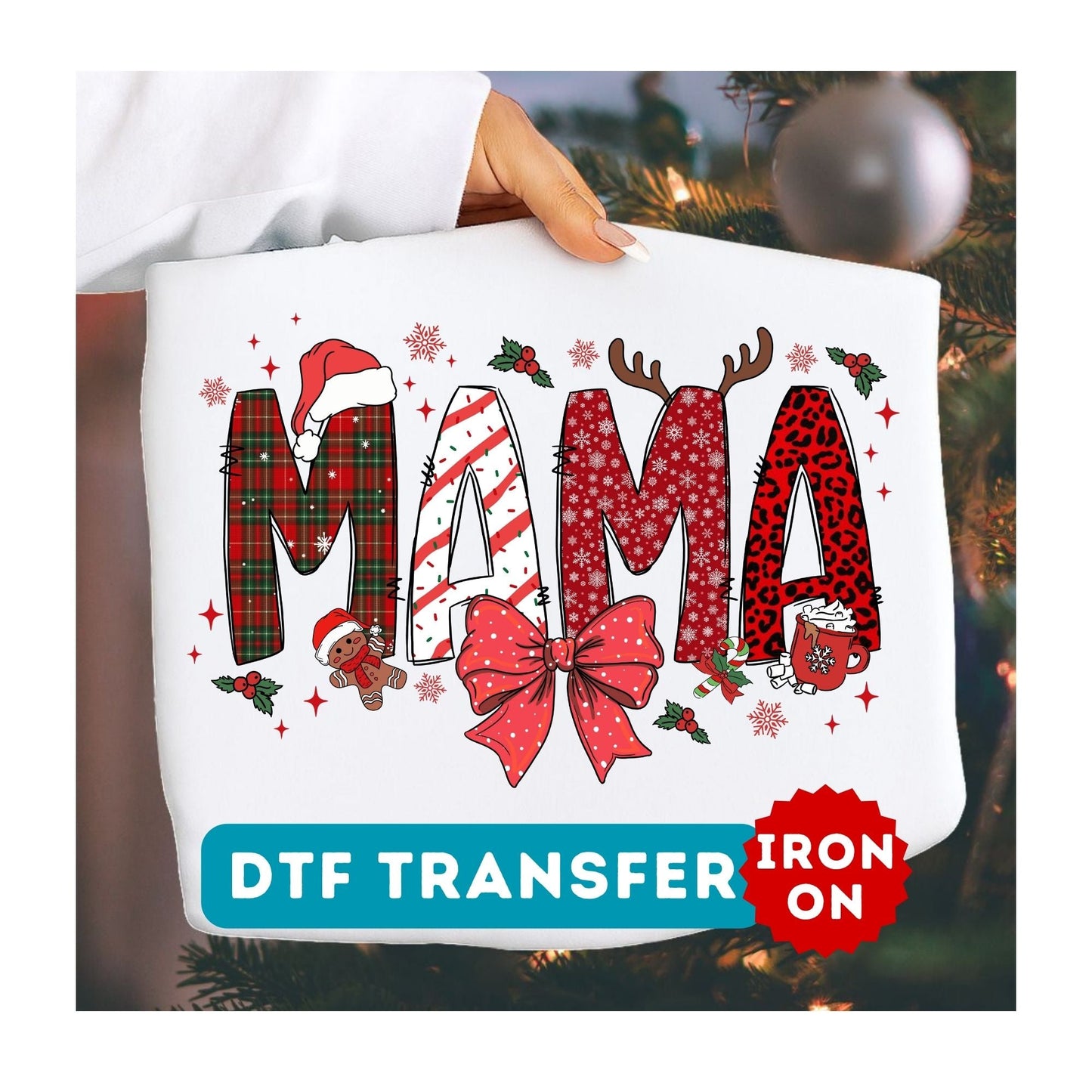 Mama Christmas DTF Transfer