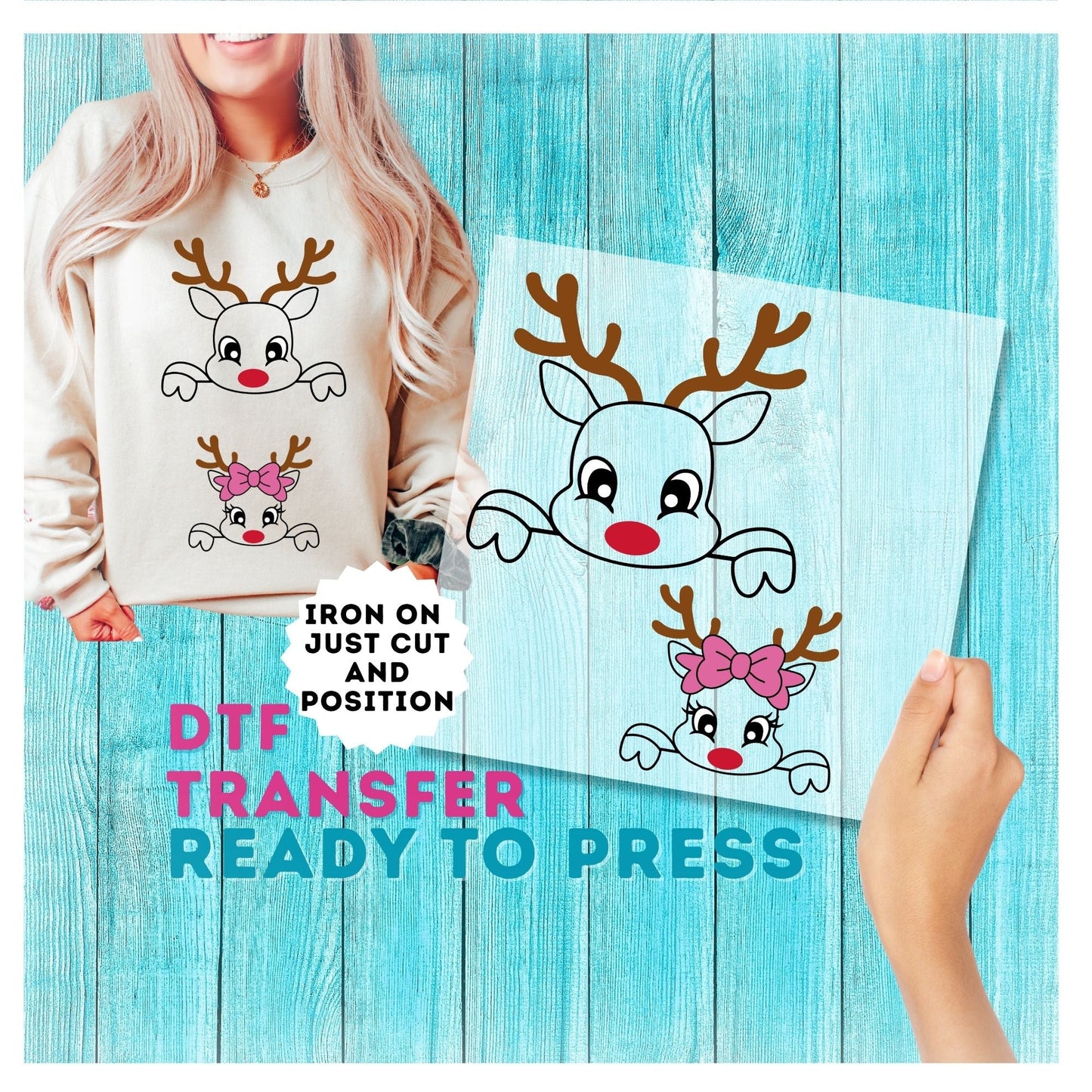 Christmas Pregnancy DTF Transfer