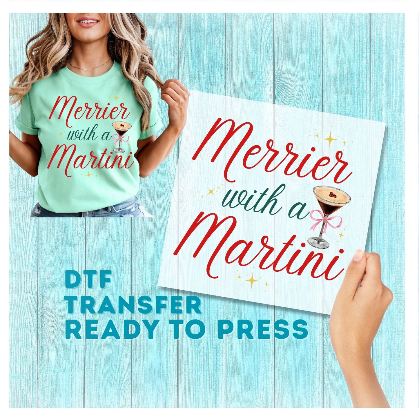 Merrier with a Martini DTF Transfer
