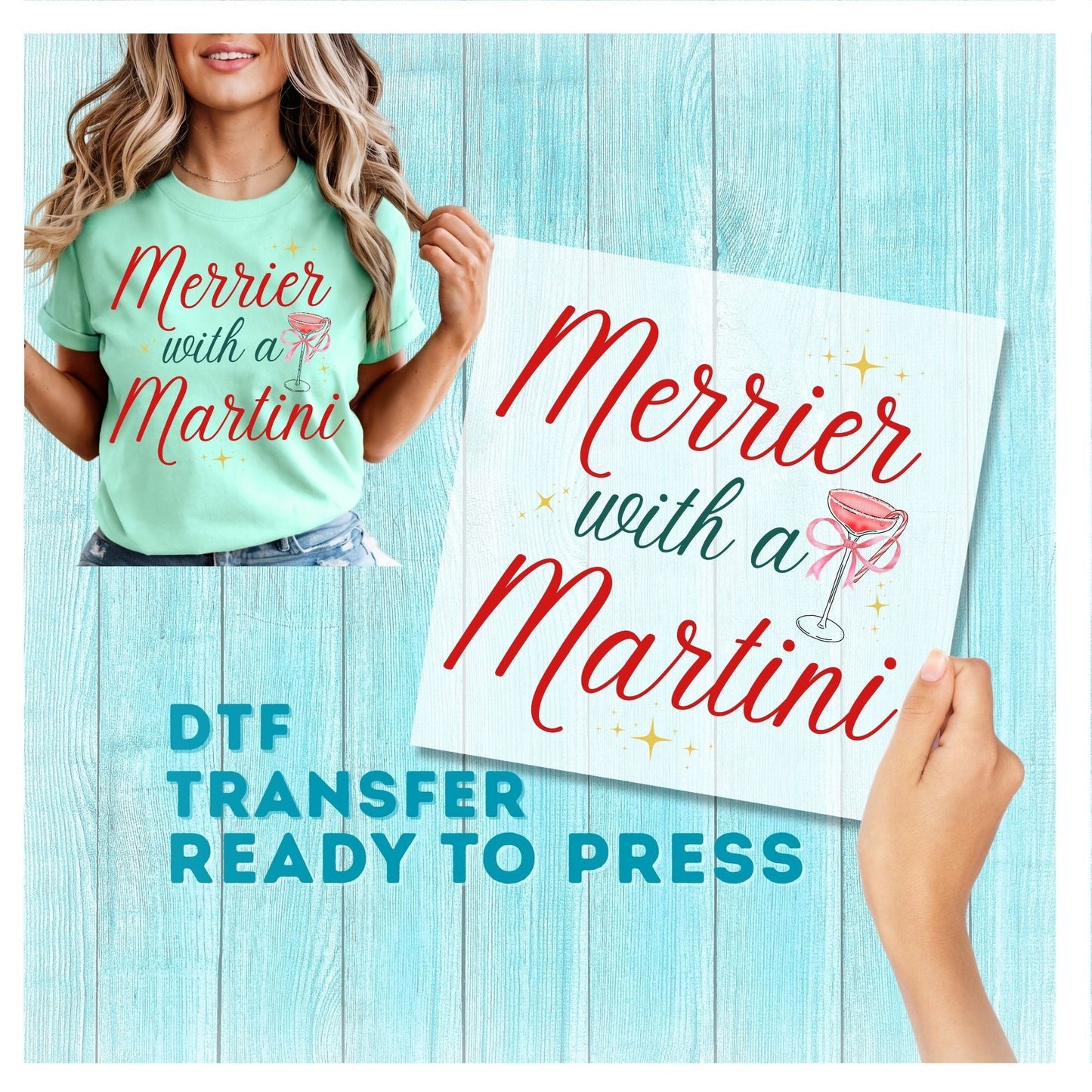 Merrier with a Martini DTF Transfer