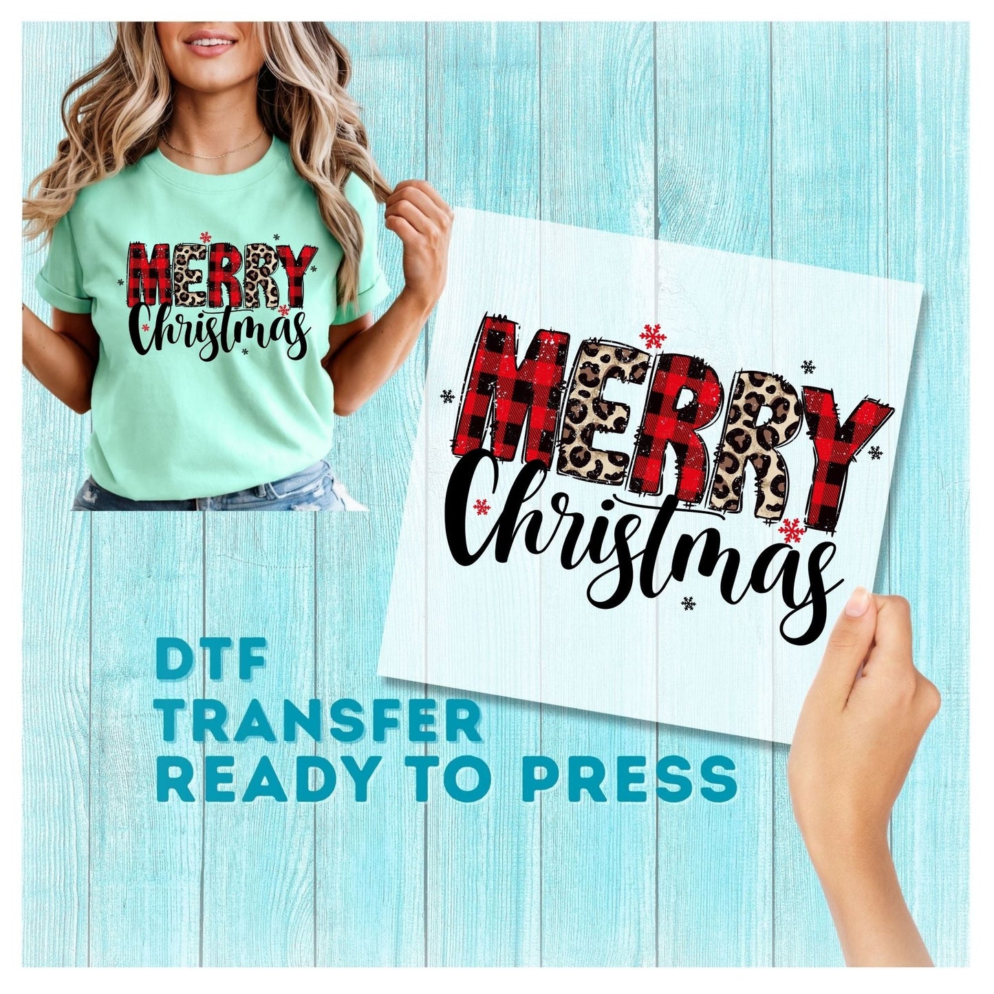 Merry Christmas DTF Transfer