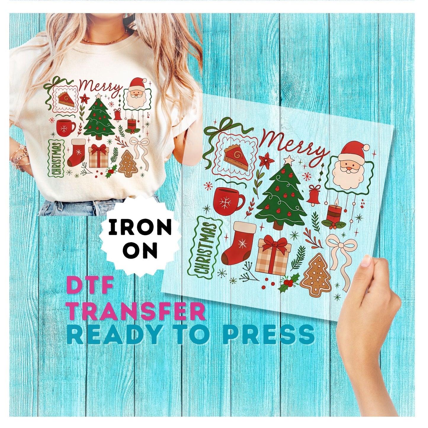 Christmas DTF Transfer