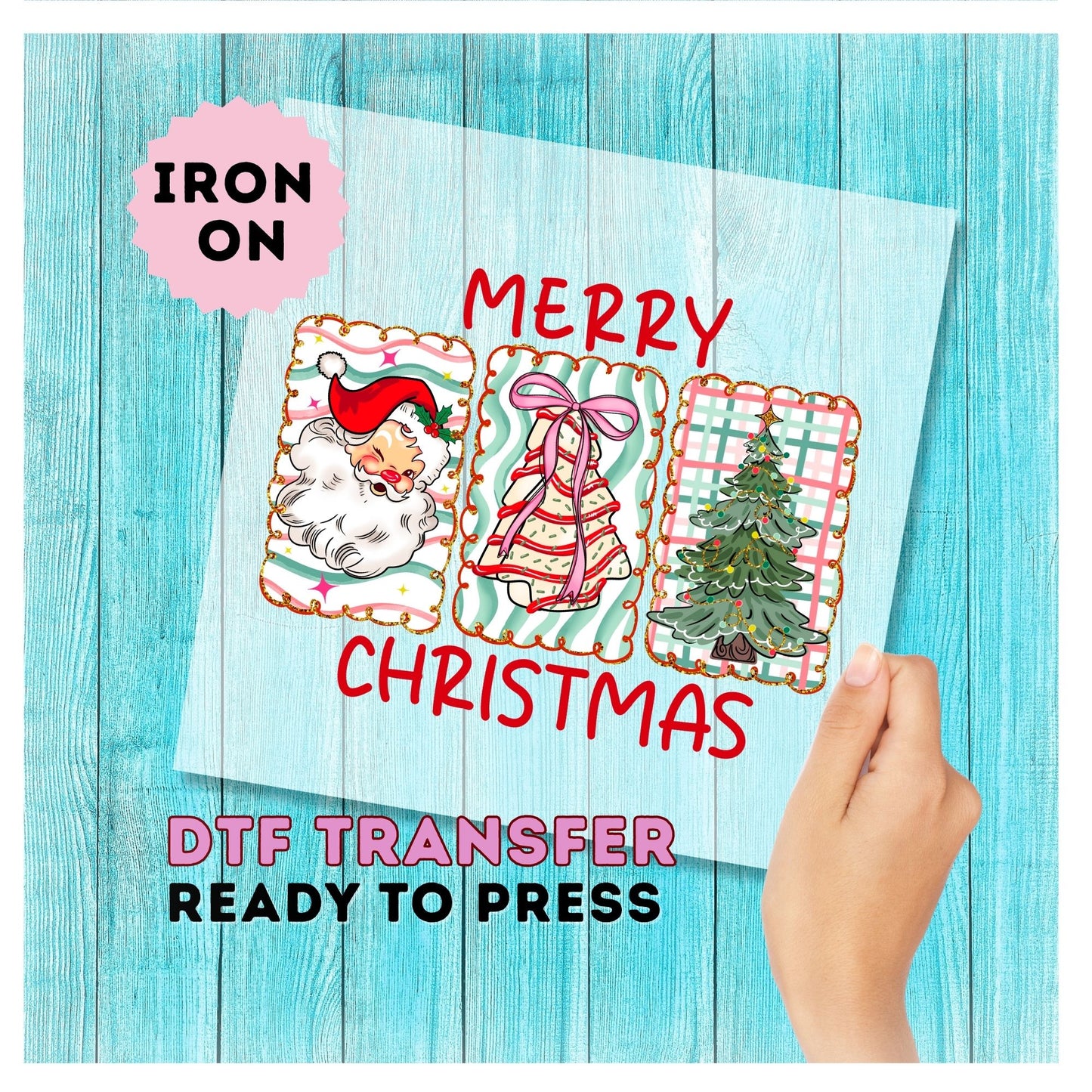 Merry Christmas DTF Transfer