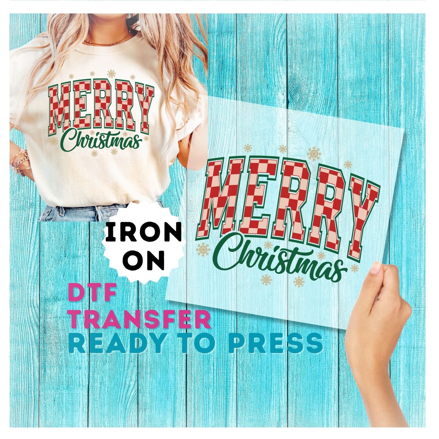Merry Christmas DTF Transfer