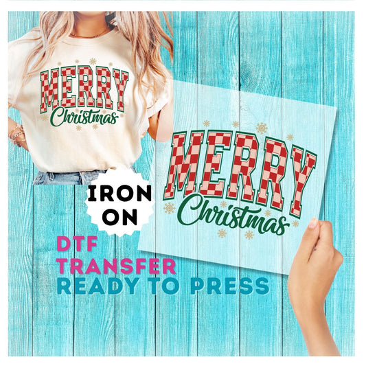 Merry Christmas DTF Transfer