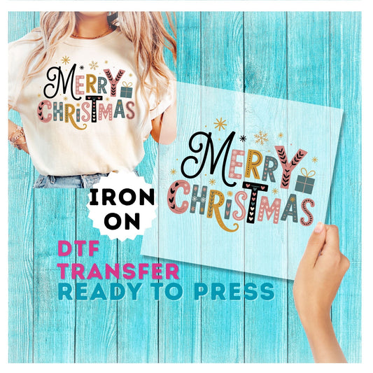 Merry Christmas DTF Transfer