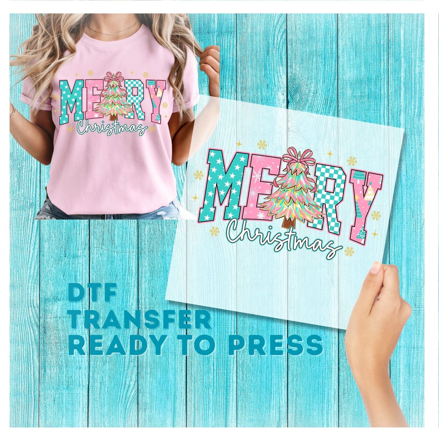 Merry Christmas DTF Transfer