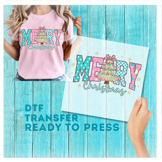 Merry Christmas DTF Transfer