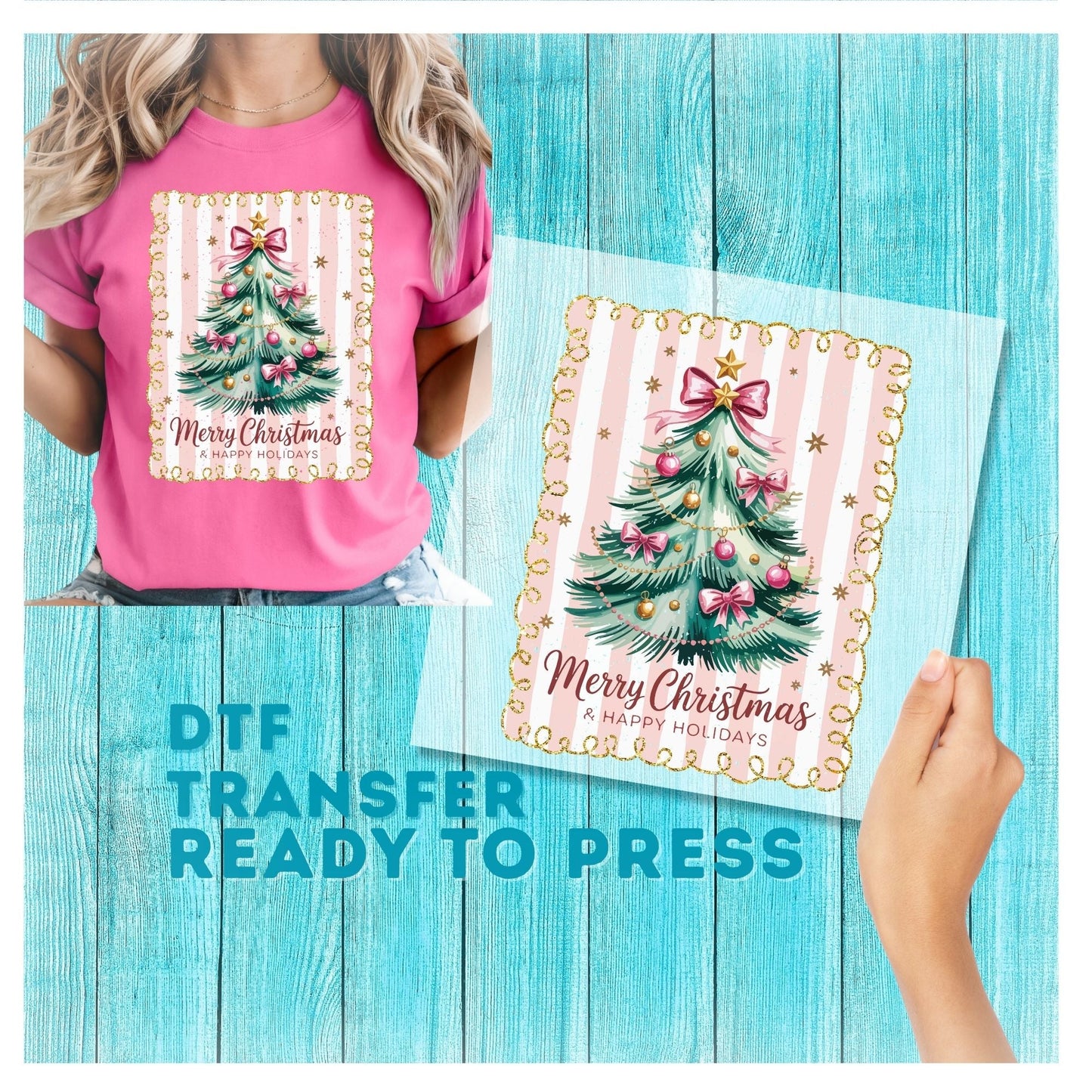 Christmas Stamp DTF Transfer
