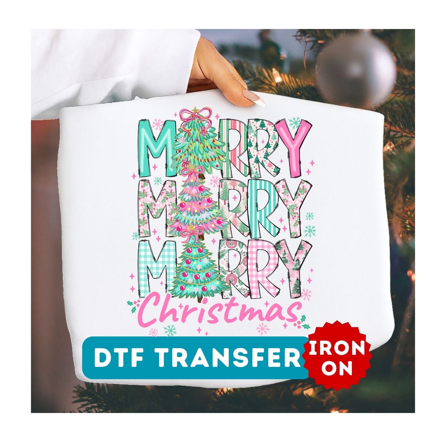 Merry Christmas DTF Transfer