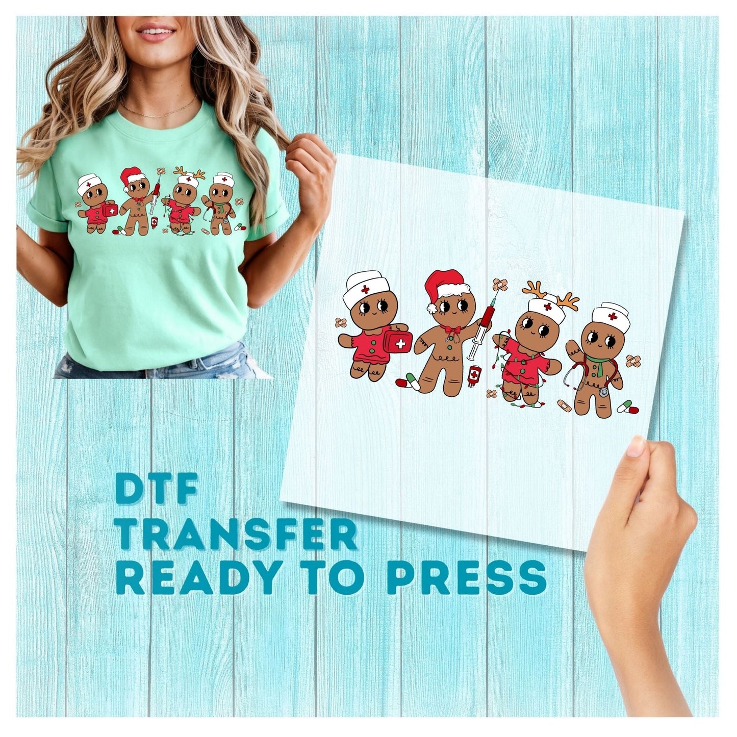 Gingerbread DTF Transfer