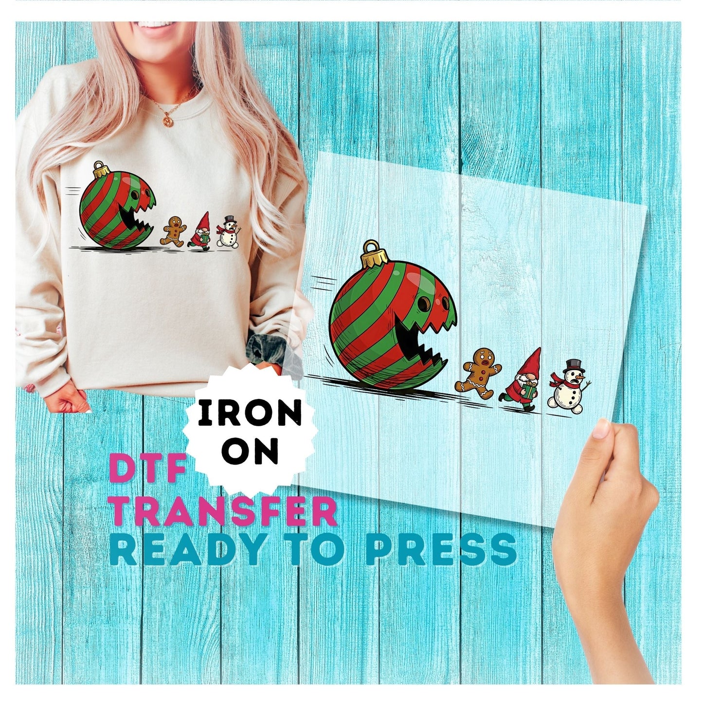 Christmas Funny Ornament DTF Transfer