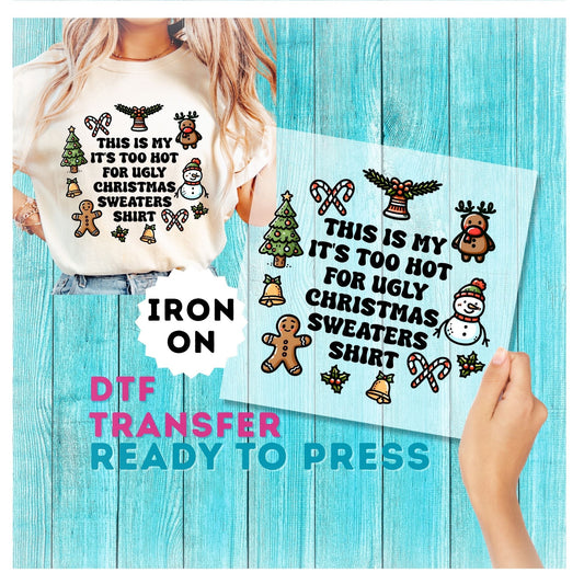 Ugly Christmas Sweater DTF Transfer