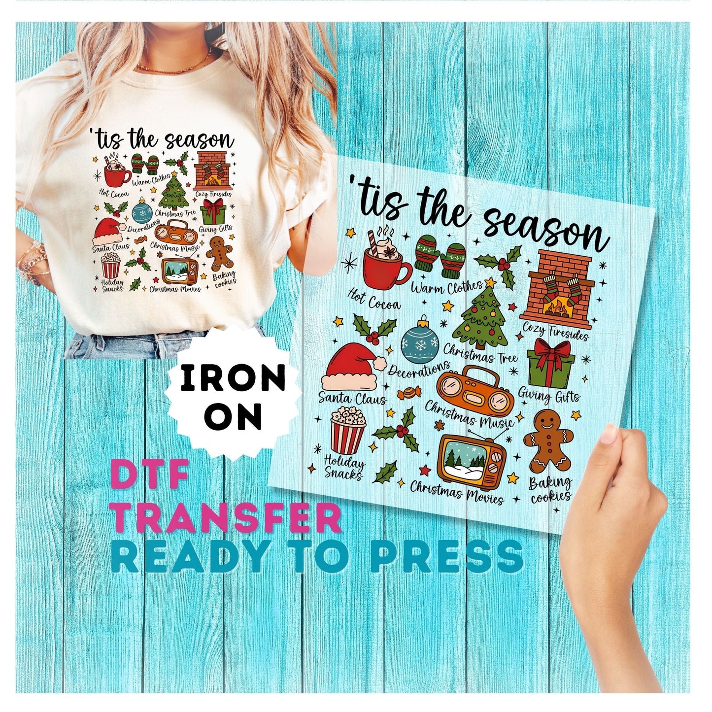 Christmas DTF Transfer