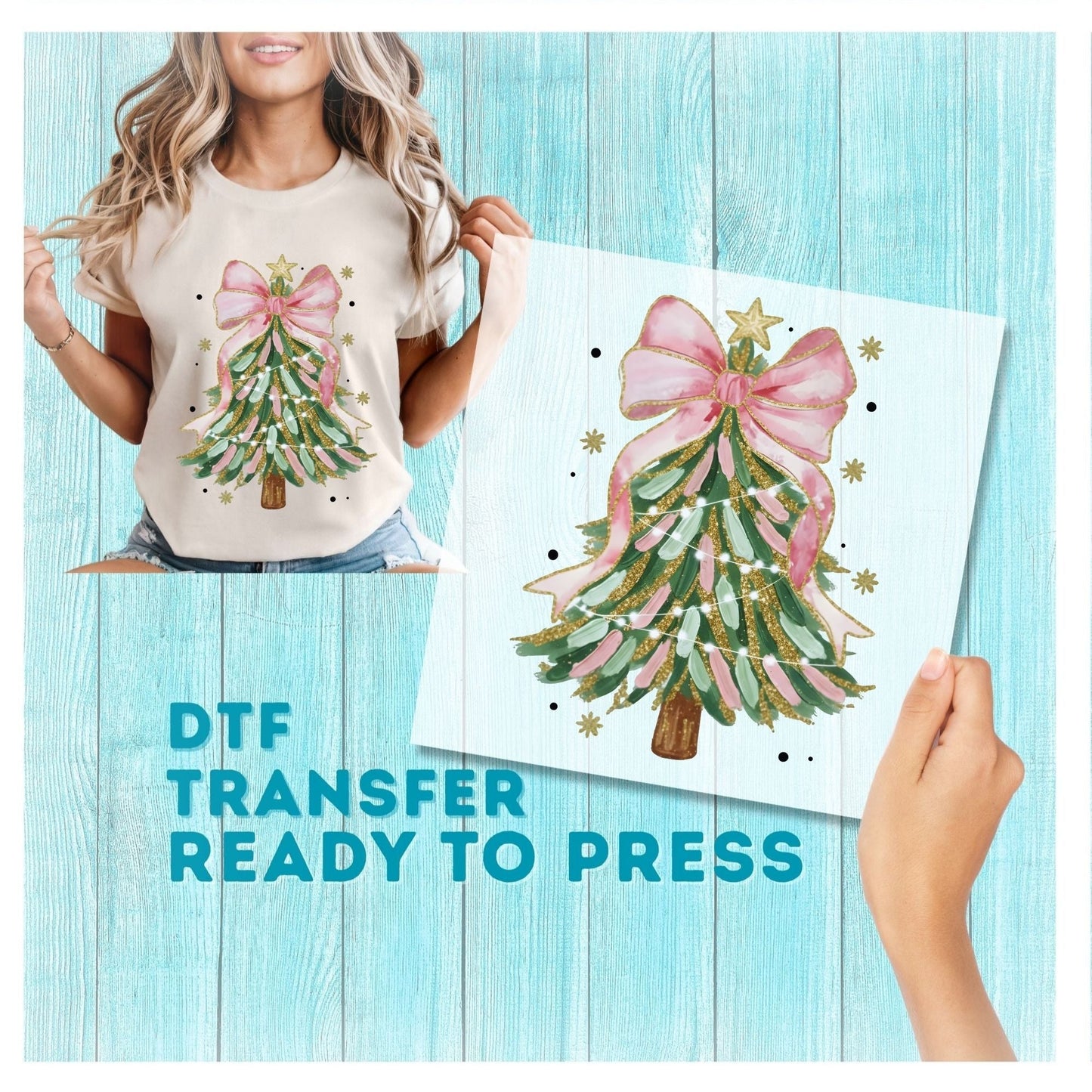 Christmas Tree DTF Transfer