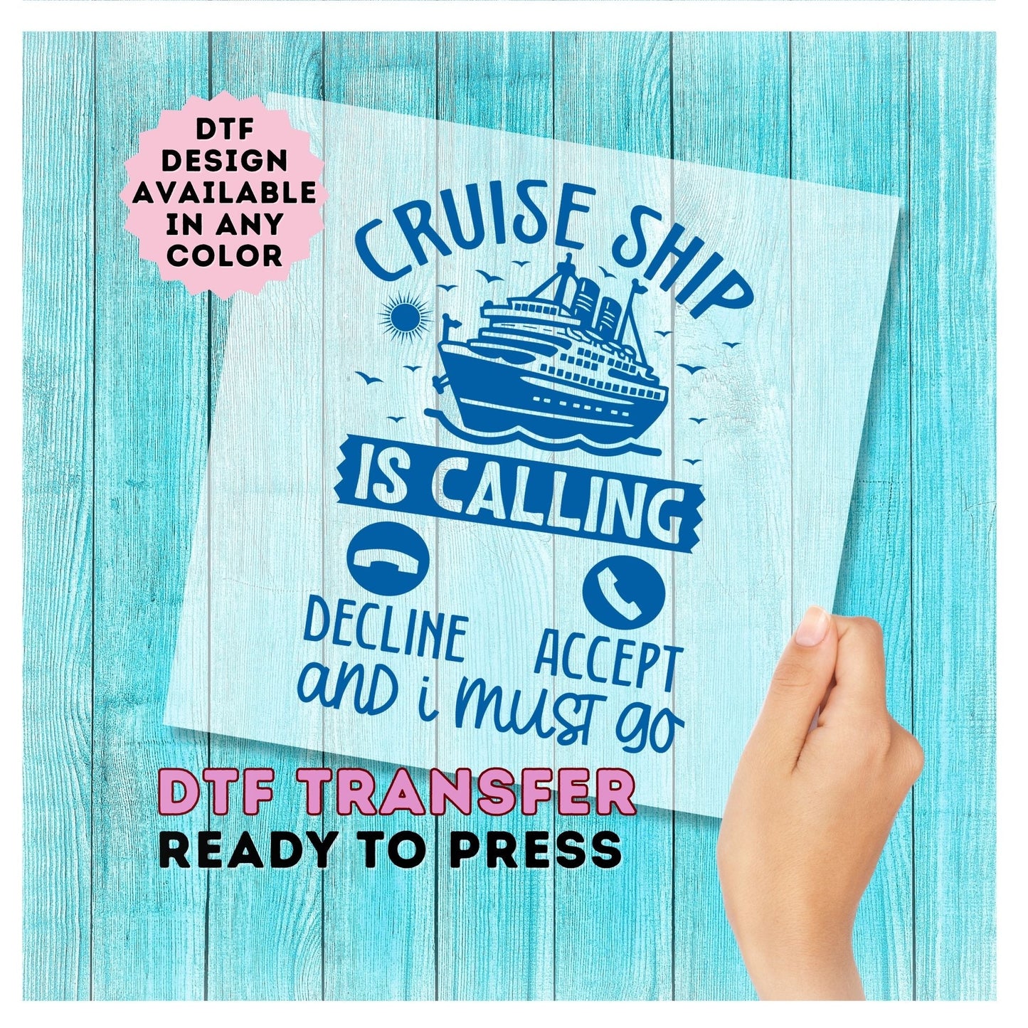 Cruise Ship DTF Transfer