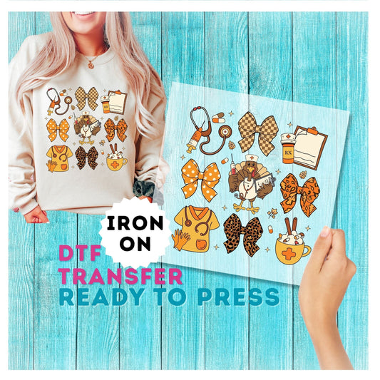 Fall Nurse or Healthcare DTF Transfer