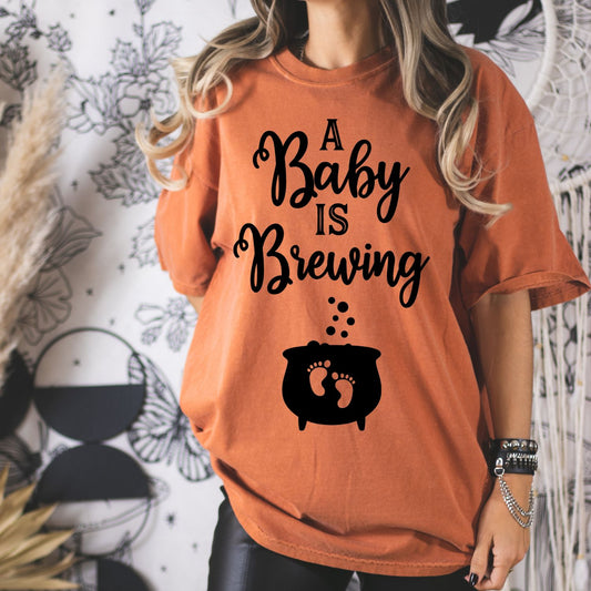 A Baby is Brewing - Comfort Colors Tee