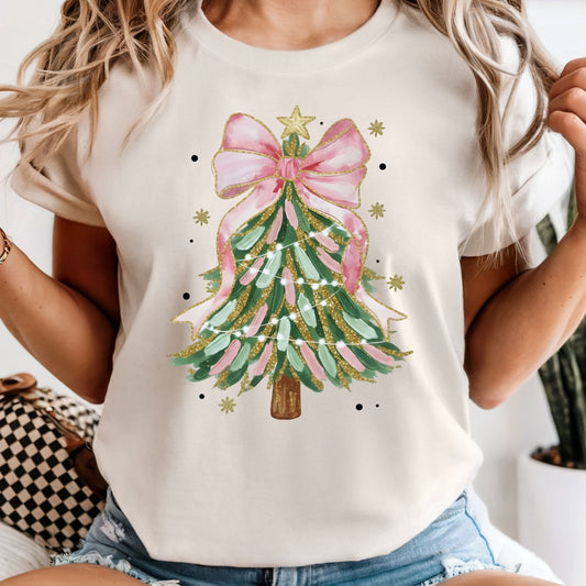 Watercolor Christmas Tree - Comfort Colors Tee or Sweatshirt