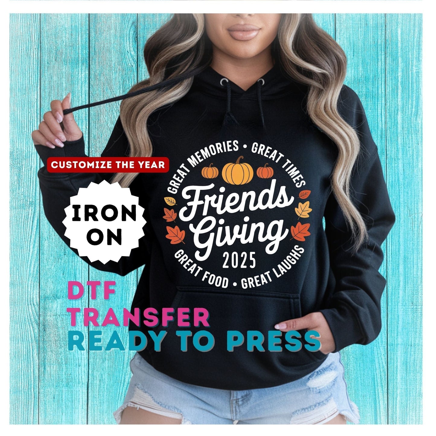 Friendsgiving DTF Transfer Friends Giving