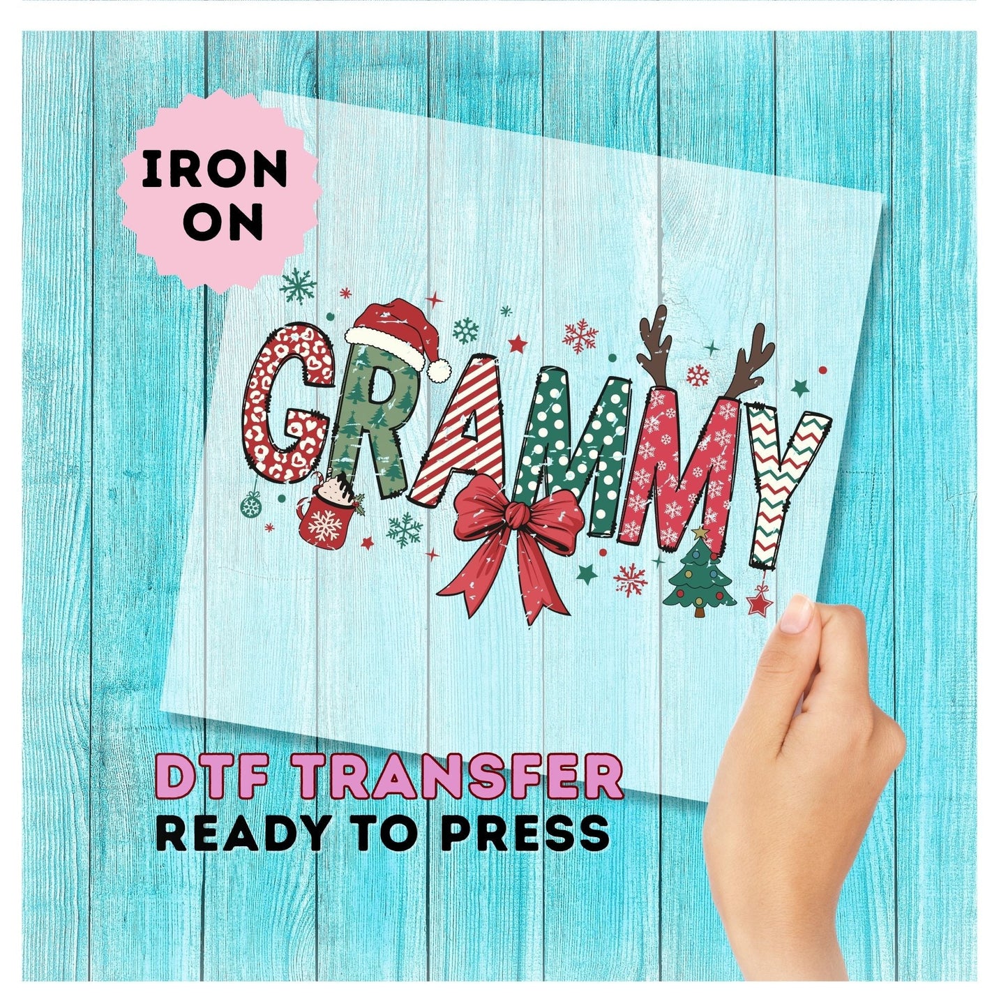 Grammy Christmas DTF Transfer