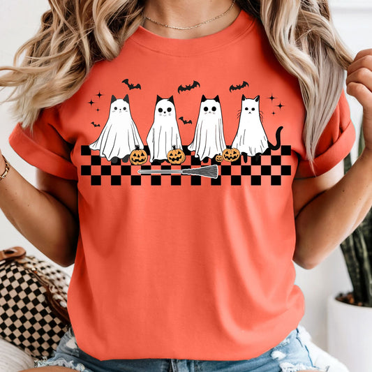 Cats and Ghosts - Comfort Colors Tee