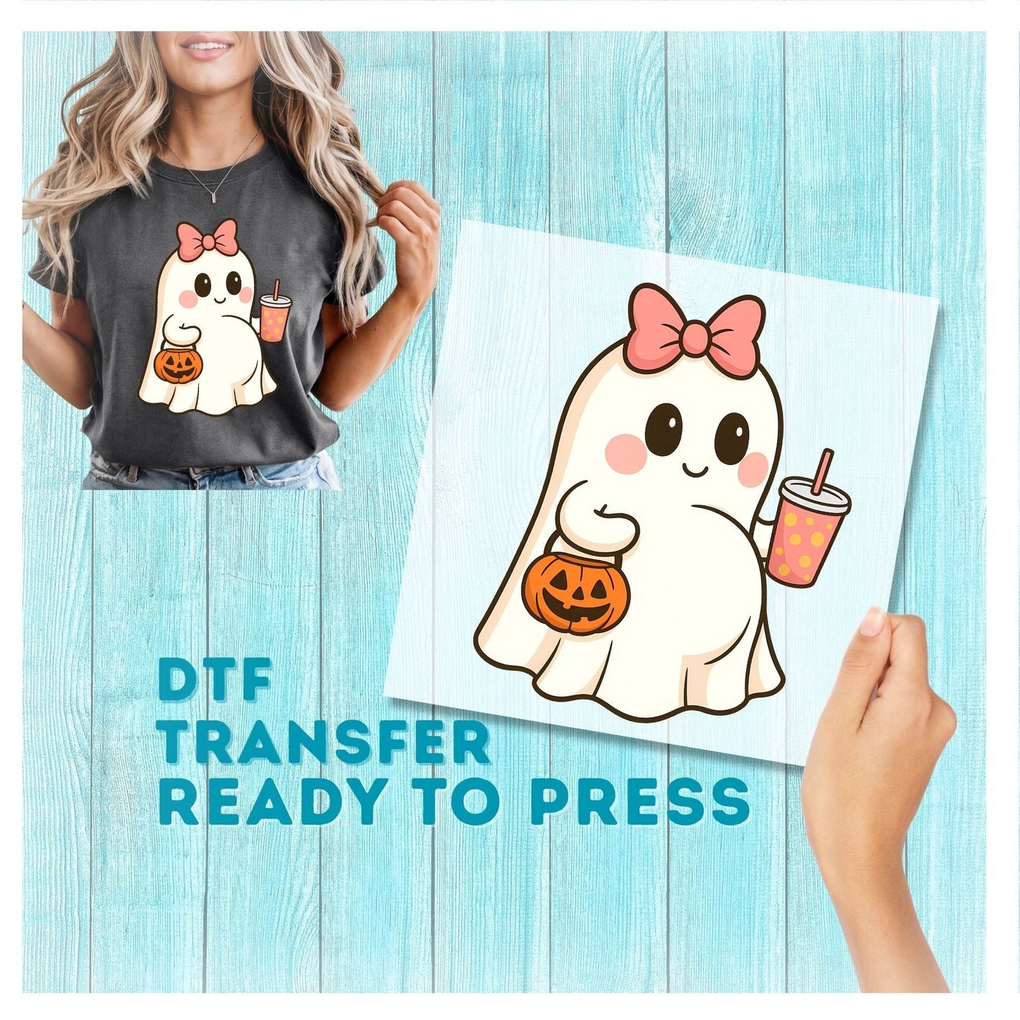 Pregnant Ghost DTF Transfer