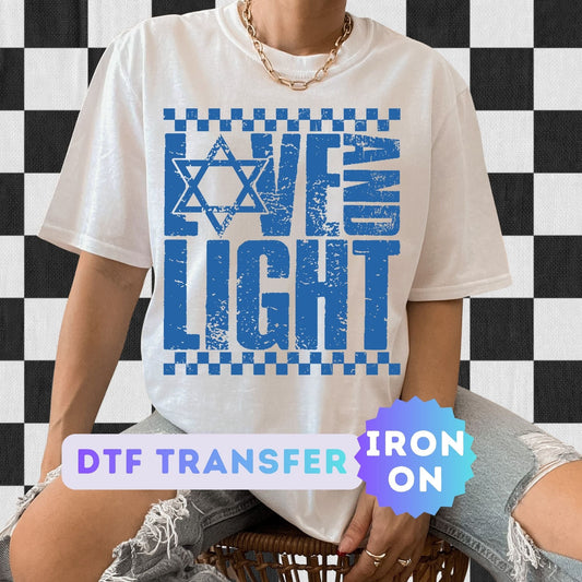 Love and Light Hanukkah DTF Transfer