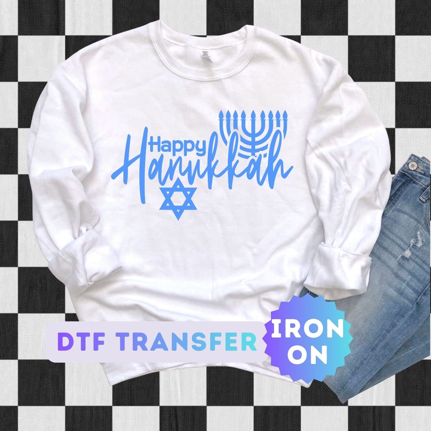 Hanukkah DTF Transfer