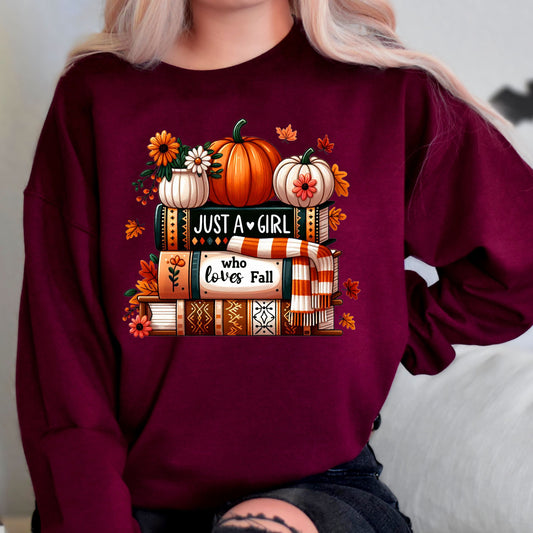 Just a Girl Who Loves Fall Sweatshirt