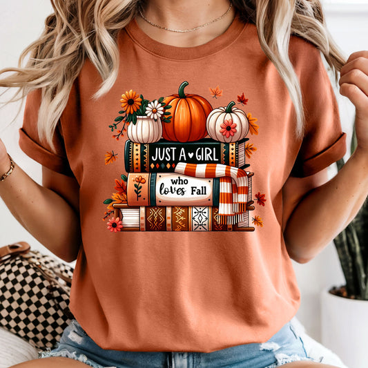 Just a Girl Who Loves Fall - Comfort Colors Tee or Sweatshirt