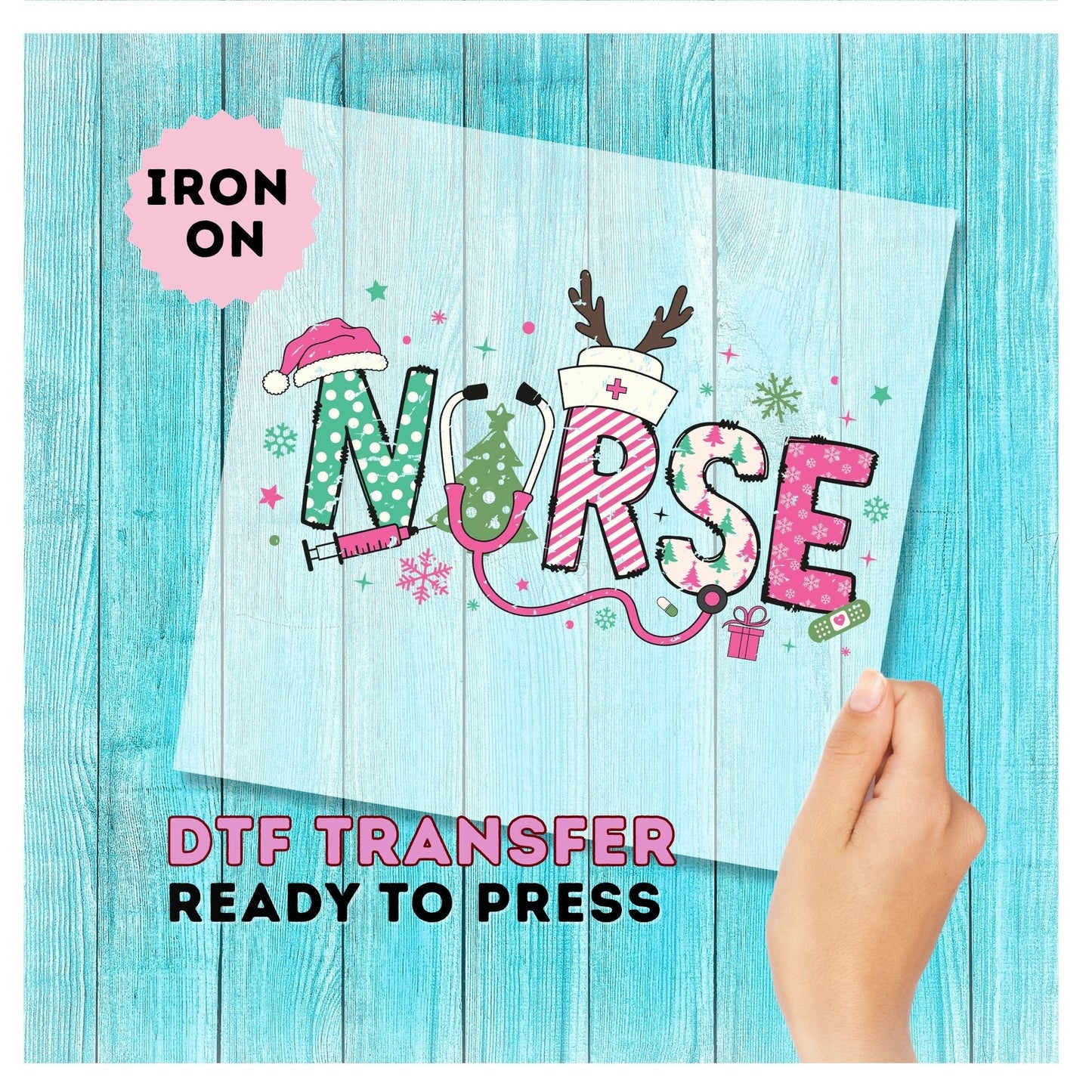 Nurse Christmas DTF Transfer