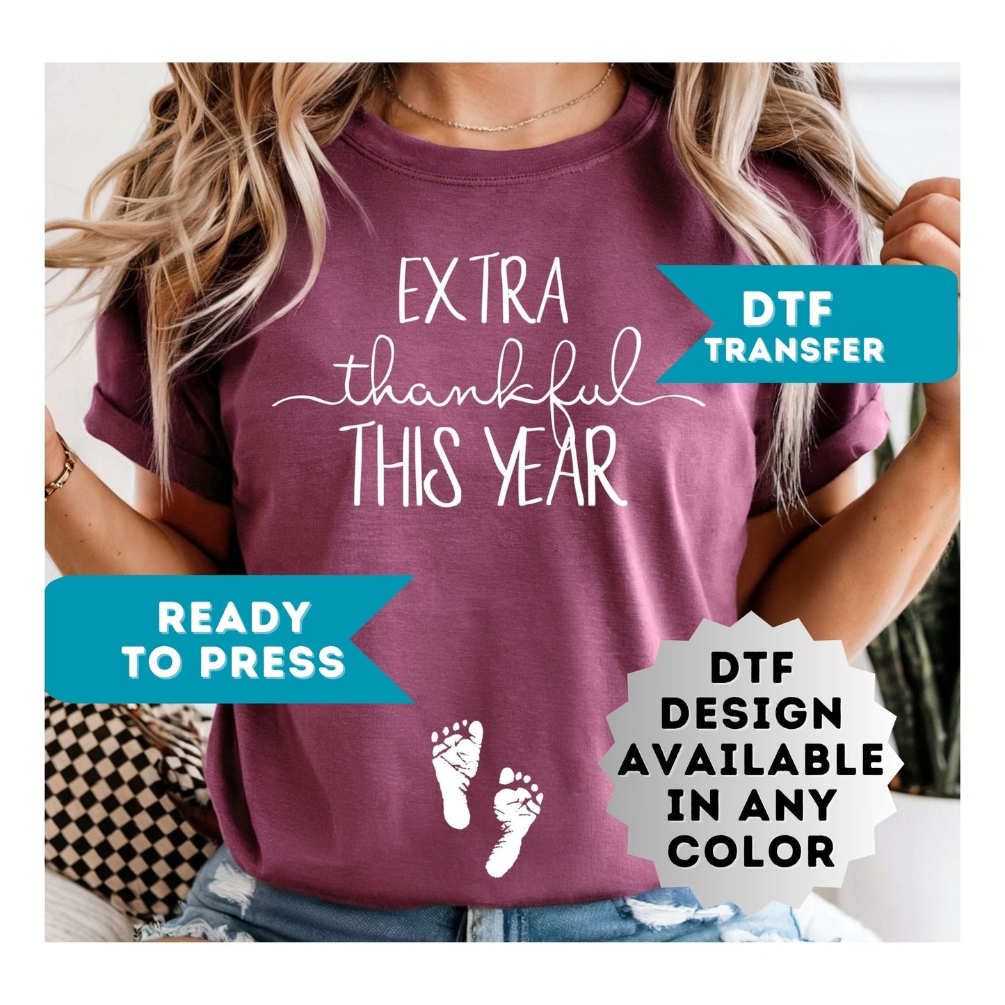 Extra Thankful This Year DTF Transfer