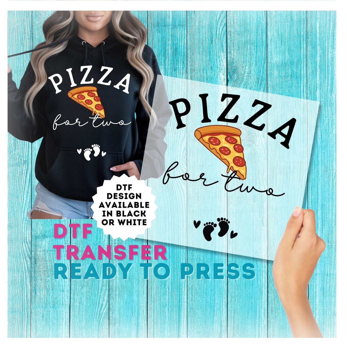 Pizza For Two DTF Transfer