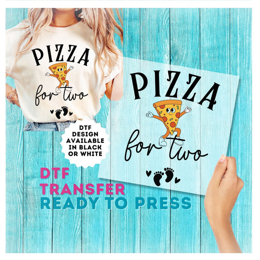 Pizza For Two Pregnancy DTF Transfer