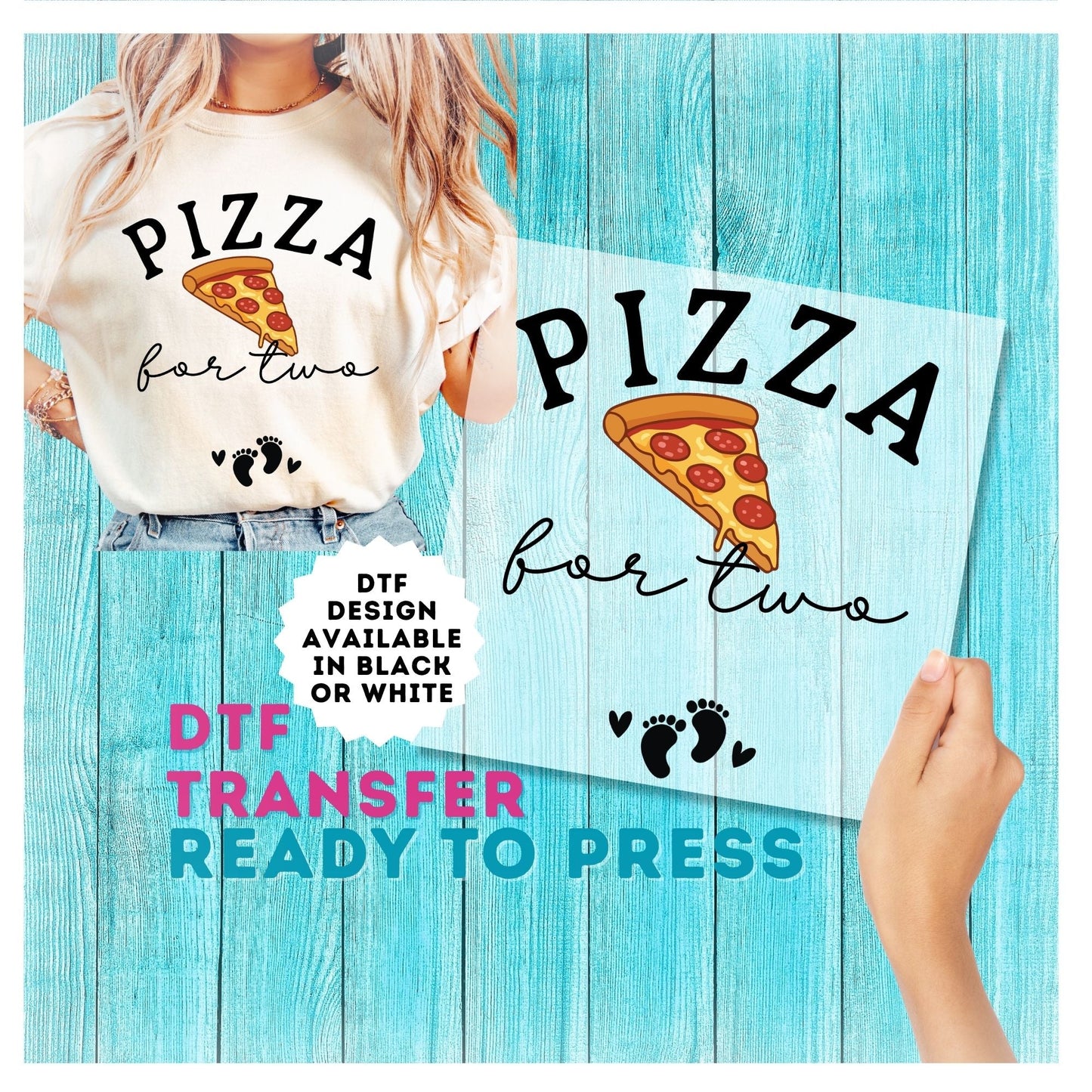 Pizza for Two DTF Transfer