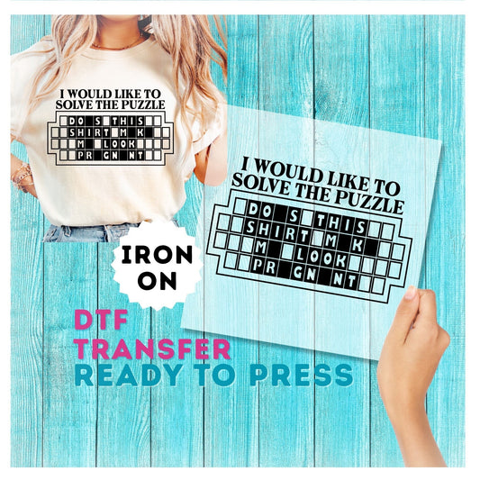 Funny Puzzle Pregnancy DTF Transfer