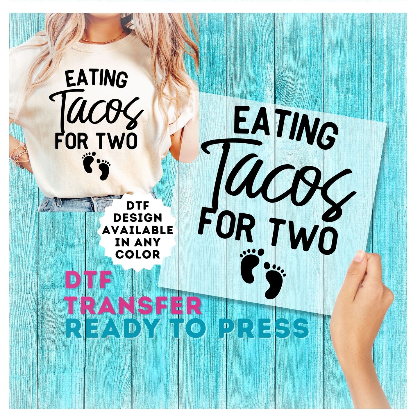 Eating Tacos for Two DTF Transfer