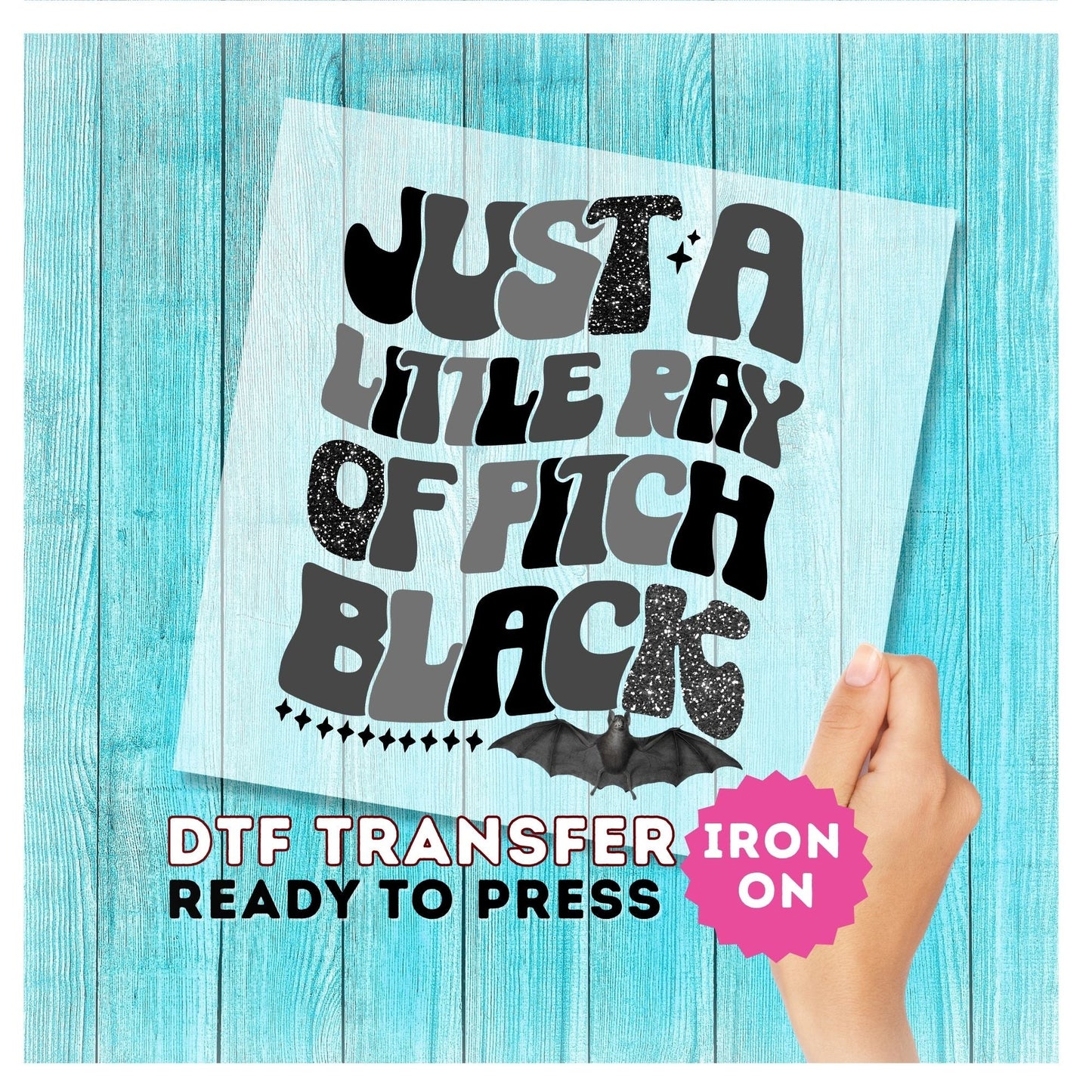 Funny Ray of Pitch Black DTF Transfer