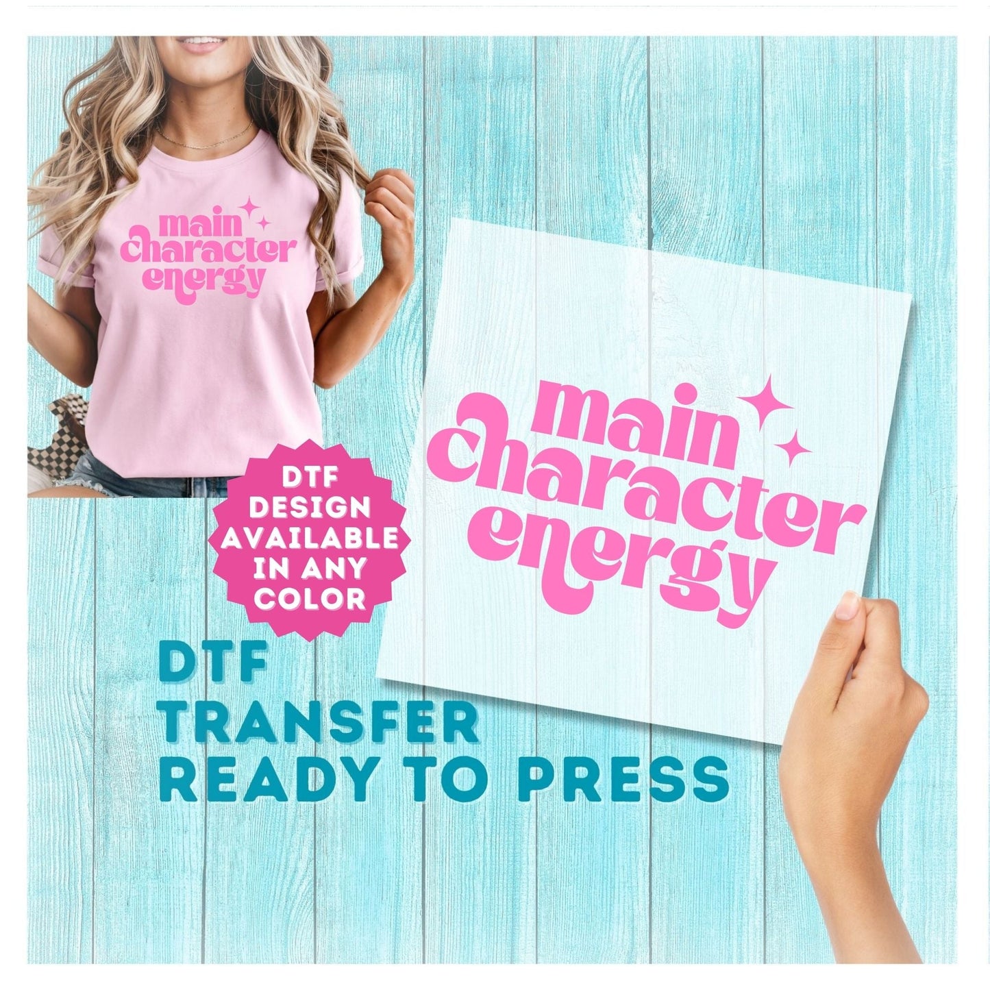 Main Character Energy DTF Transfer