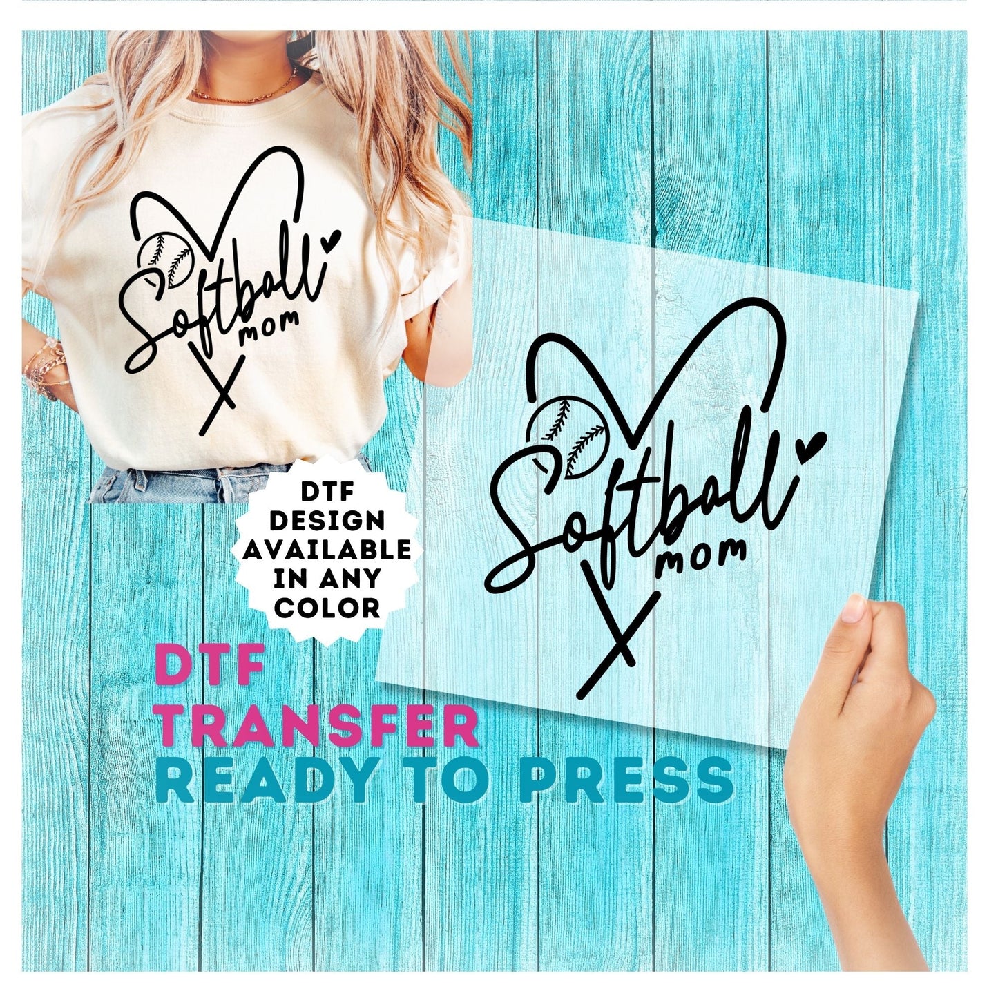 Softball Mom DTF Transfer