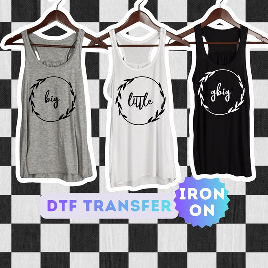Big, Little, Gbig Sorority DTF Transfer