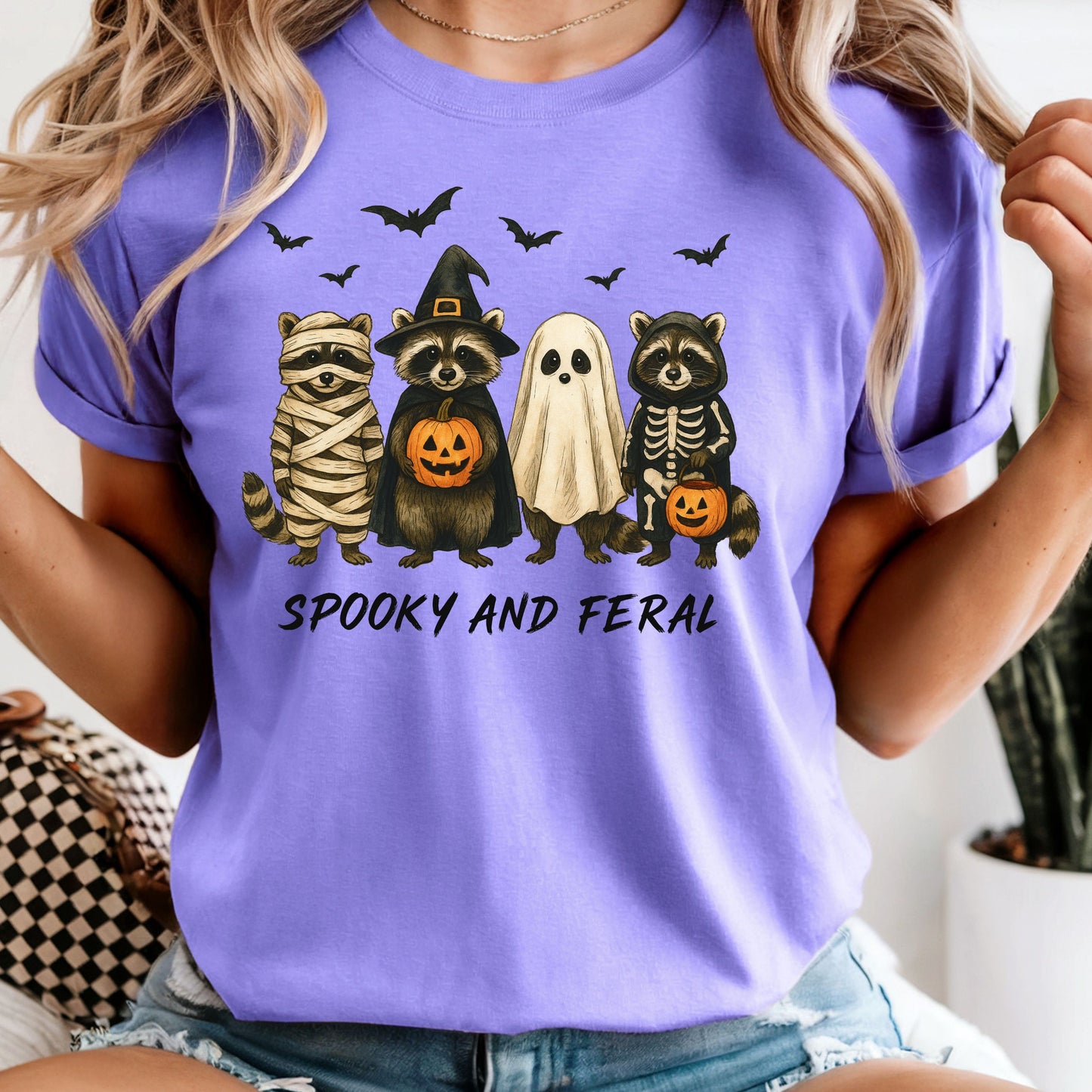 Spooky and Feral - Comfort Colors Tee or Sweatshirt