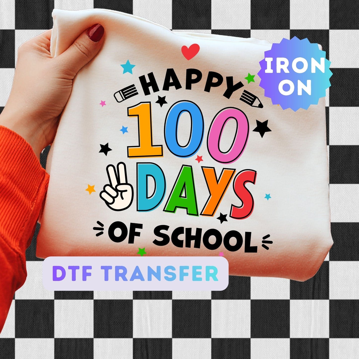 100 Days of School DTF Transfer