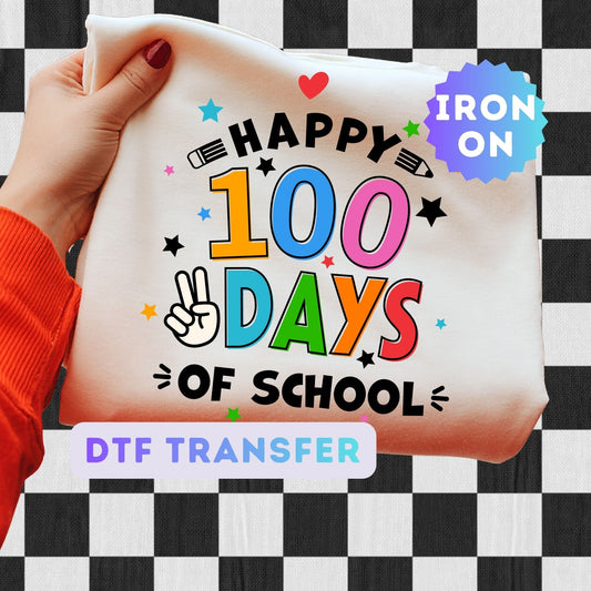 100 Days of School DTF Transfer