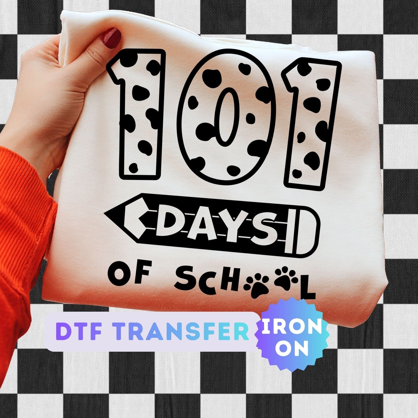 100 Days of School DTF Transfer