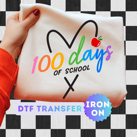 100 Days of School DTF Transfer
