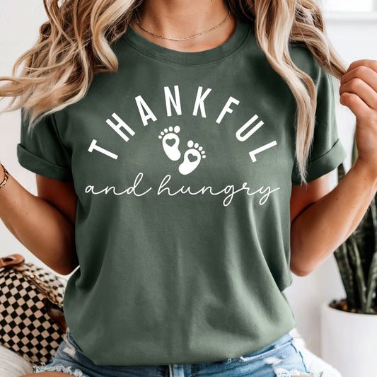 Thankful and Hungry - Comfort Colors Tee